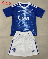 2025-2026 Como Home Blue Kid/Youth Soccer Uniform-AY