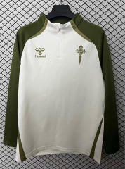 25-26 Celta de Vigo White Thailand Soccer Tracksuit Top-2044