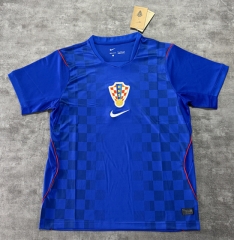 (S-4XL) 26-27 Croatia Away Blue Thailand Soccer Jersey AAA-4506