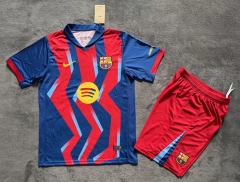 2025-2026 Barcelona 3rd Away Red&Blue Soccer Uniform-2483