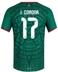 (S-4XL) 2026 World Cup Mexico Home Green (J. Corona #17) Thailand Soccer Jersey AAA-4506