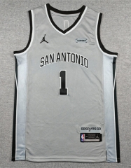 2026 Announcement Edition San Antonio Spurs Gray #1 NBA Jersey-1380