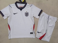 26-27 England Home White Soccer Uniform-2483