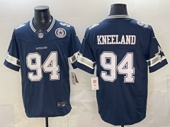 (Logo 8) Dallas Cowboys 3 Generations Royal Blue #94 NFL Jersey-0840