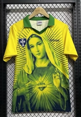 25-26 Maria Edition Brazil Yellow Thailand Soccer Jersey AAA-6590
