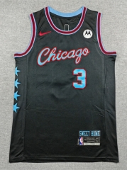 2026 City Edition Chicago Bulls Black #3 NBA Jersey-1380