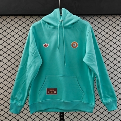 (S-3XL) Retro Embroidered Version Aston Villa Laker Green Thailand Soccer Tracksuit Top With Hat-CS