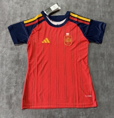 26-27 Spain Home Red Thailand Women Soccer Jersey AAA-4506