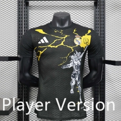 Player Version 25-26 Marvel Joint Version Real Madrid Black Thailand Soccer Jersey AAA-888
