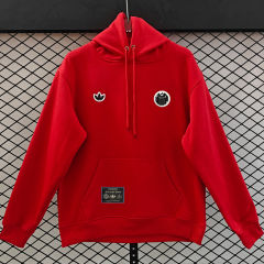 (S-3XL) Retro Embroidered Version Newcastle United Red Thailand Soccer Tracksuit Top With Hat-CS