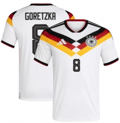 (S-4XL) 2026 World Cup Germany Home White (Goretzka #8) Thailand Soccer Jersey AAA-GB
