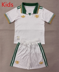 25-26 Roma 2nd Away White Kids/Youth Soccer Uniform-AY