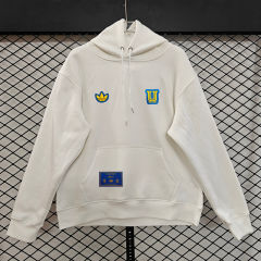 (S-3XL) Retro Embroidered Version Tigres UANL White Thailand Soccer Tracksuit With Hat-CS
