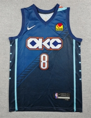 2026 City Edition Oklahoma City Thunder Blue #8 NBA Jersey-1380