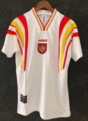 Retro Version 1996 Spain Away White Thailand Soccer Jersey AAA-9171
