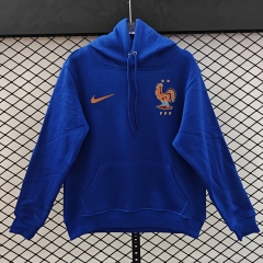 Player Version 2026 France Home Blue Thailand Soccer Tracksuit With Hat-LH
