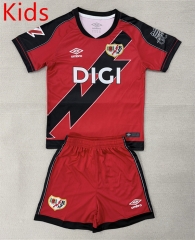 25-26 Rayo Vallecano Away Red&Black Kids/Youth Soccer Unifrom-AY