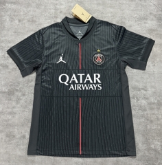 (S-4XL) With Star 25-26 Paris 4th Away Black Thailand Soccer Jersey-4506
