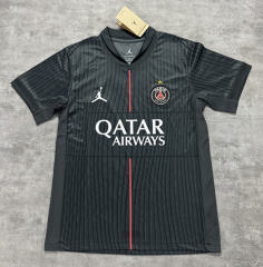 (S-4XL) With Star 25-26 Paris 4th Away Black Thailand Soccer Jersey-4506