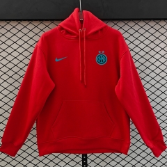 Player Version 25-26 Inter Milan 2nd Away Red Thailand Soccer Tracksuit With Hat-LH
