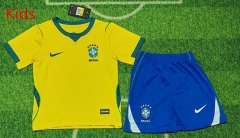 26-27 Brazil Home Yellow Kids/Youth Soccer Uniform