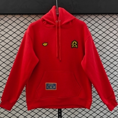 (S-3XL) Retro Embroidered Version Club América Red Thailand Soccer Tracksuit With Hat-CS