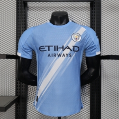 Player Version 2025-2026  Manchester City Away Blue Thailand Soccer Jersey AAA-888