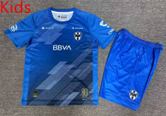 25-26 Monterrey 2nd Away Blue Kids/Youth Soccer Uniform-4442
