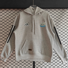 (S-3XL) Player Version 25-26 Newcastle United Home Grey Thailand Soccer Tracksuit Top With Hat-CS