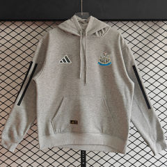 (S-3XL) Player Version 25-26 Newcastle United Home Grey Thailand Soccer Tracksuit Top With Hat-CS