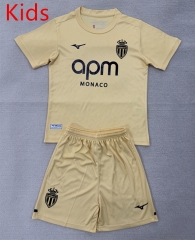 25-26 Monaco 2nd Away Khaki Kids/Youth Soccer Uniform-AY