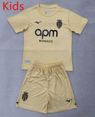 25-26 Monaco 2nd Away Khaki Kids/Youth Soccer Uniform-AY