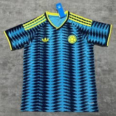 (S-4XL) 25-26 Colombia Away Blue&Black Thailand Soccer Jersey AAA-4506