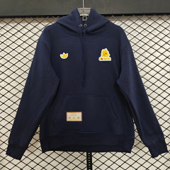 (S-3XL) Retro Embroidered Version Roma Royal Blue Thailand Soccer Tracksuit Top With Hat-CS