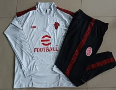 25-26 AC Milan White Thailand Soccer Tracksuit-815