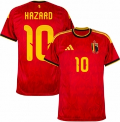 (S-4XL) 2026 World Cup Belgium Home Red (Hazard #10) Thailand Soccer Jersey AAA