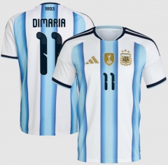 (S-4XL) 26-27 Argentina (Di Maria  #11) Home Blue&White Thailand Soccer Jersey AAA