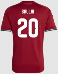 (S-4XL) 26-27 Hungary Home Red (Sallai #20) Thailand Soccer Jersey AAA-512