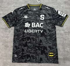 (S-4XL) 25-26 Deportivo Saprissa&Kappa&Batman Home Black&Grey Thailand Soccer Jersey AAA-4506