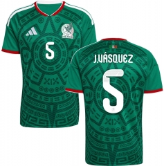 (S-4XL) 2026 World Cup Mexico Home Green (J.Vázquez #5) Thailand Soccer Jersey AAA-4506