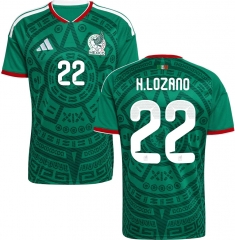 (S-4XL) 2026 World Cup Mexico Home Green (H.LOZANO #22) Thailand Soccer Jersey AAA-4506