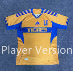 (S-4XL) Player Version 26-27 Tigres UANL Home Yellow Thailand Soccer Jersey AAA-912