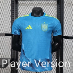Player Version 26-27 Spain Goldkeeper Blue Thailand Soccer Jersey AAA-888