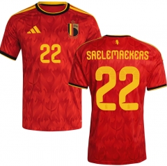 (S-4XL) 2026 World Cup Belgium Home Red (SAELEMAEKERS #22) Thailand Soccer Jersey AAA
