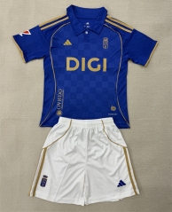 25-26 Real Oviedo Home Blue Soccer Uniform-AY