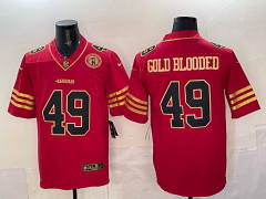 (Logo 5) San Francisco 49ers Red #49 NFL Jersey-0840
