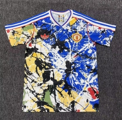 (S-4XL) 25-26 Joint version Manchester United Blue&White Thailand Soccer Jersey AAA-9070