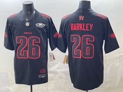 (Logo 4) Philadelphia Eagles 4 Generations Black #26 NFL Jersey-0840