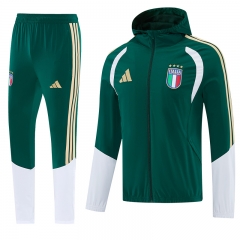 25-26 Italy Green Thailand Soccer Coat Uniform-LH