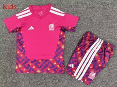 26-27 Mexico Goalkeeper Pink Kids/Youth Soccer Uniform-7809